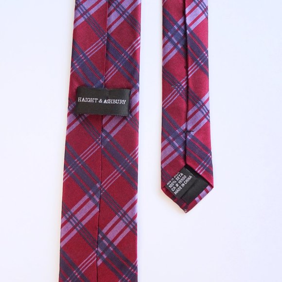 Haight & Ashbury Burgundy Silk Tie - Picture 3 of 3